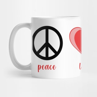 Peace Love and Baseball Mug